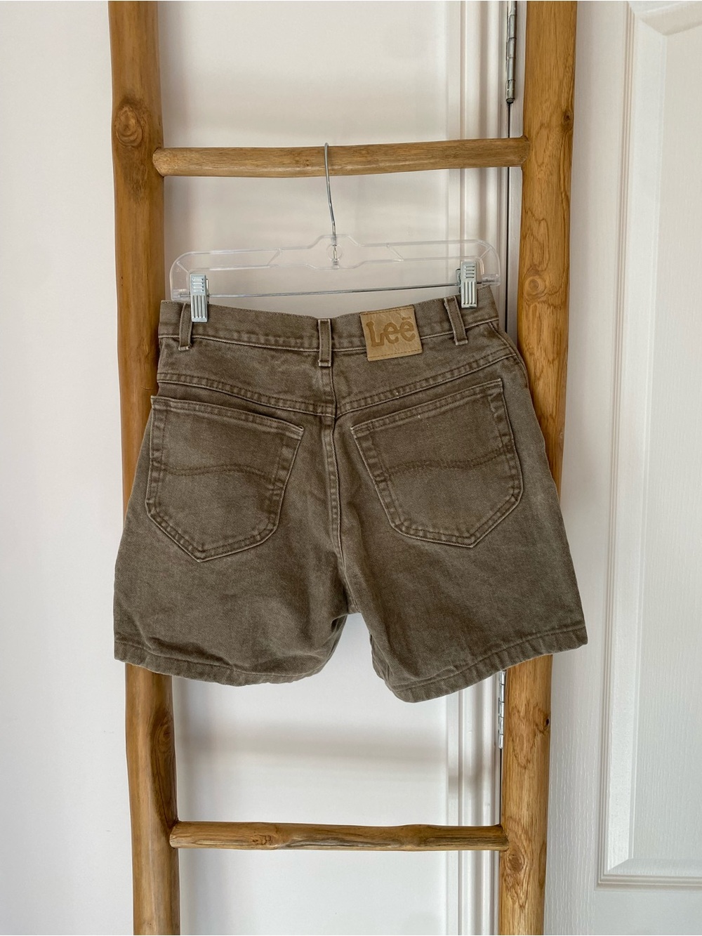 Vtg 90s Womens Sz 30 Lee Brown Denim Shorts Union Made In the USA 100% Cotton